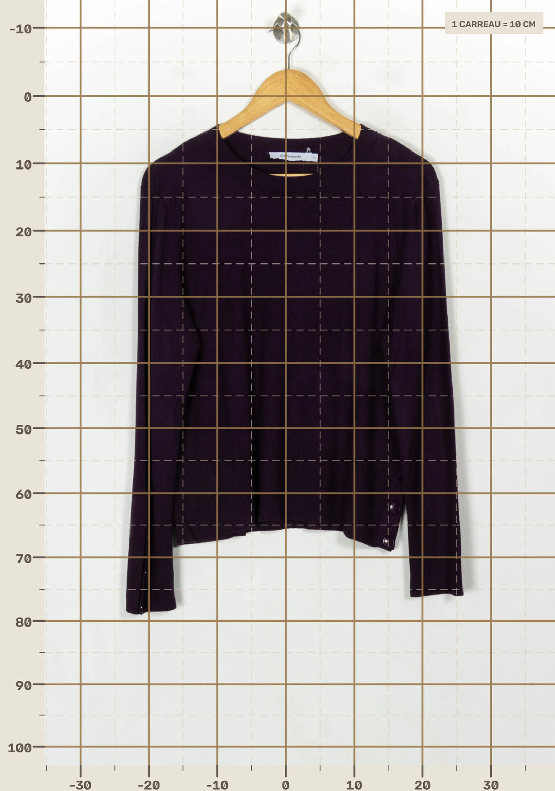 Pull Violet - Taille L/40 de la marque La Fée Maraboutée | PARAD122754 - Vendu par Paradigme - Image 4