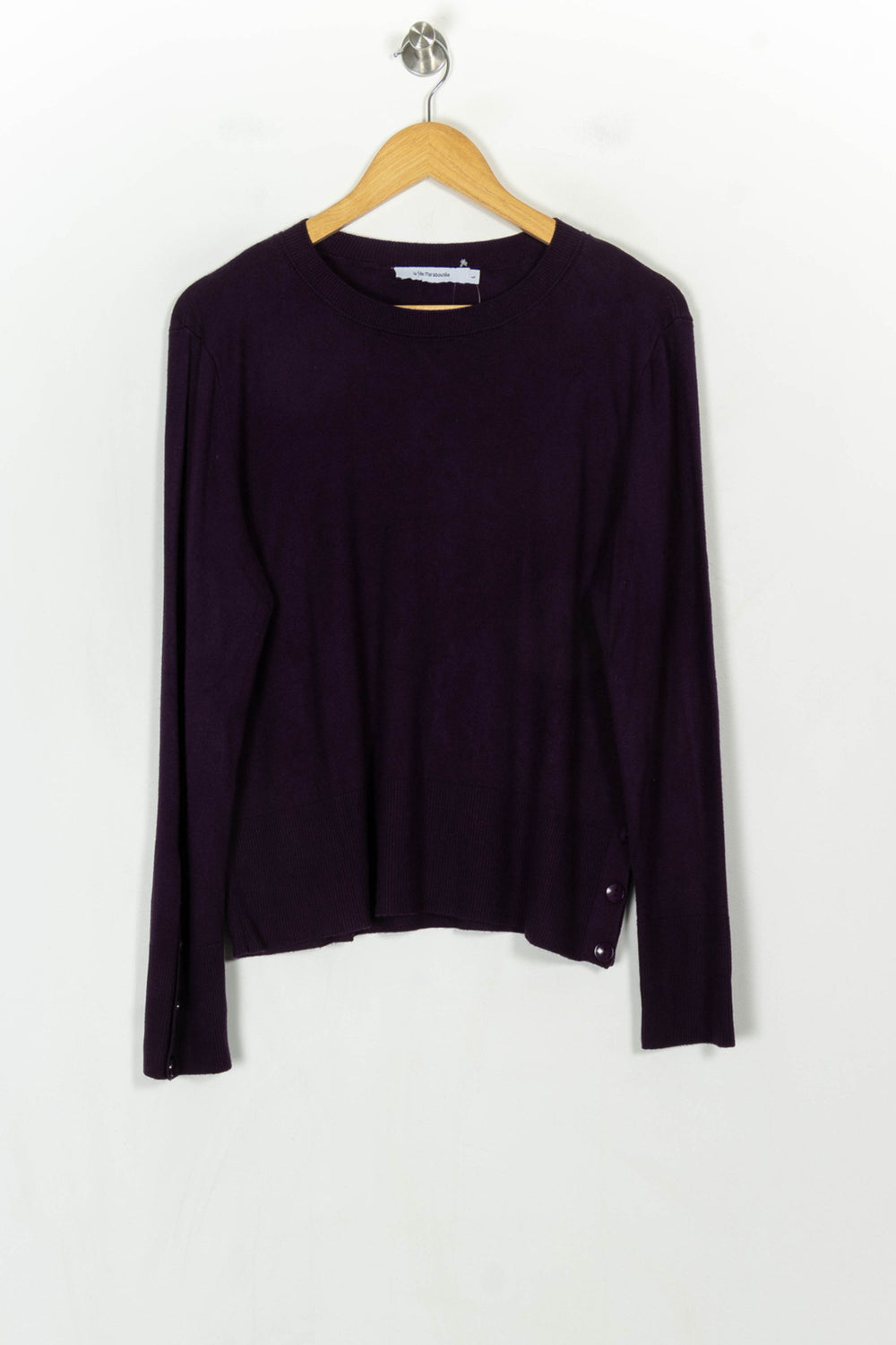 Pull Violet - Taille L/40 de la marque La Fée Maraboutée | PARAD122754 - Vendu par Paradigme - Image 2