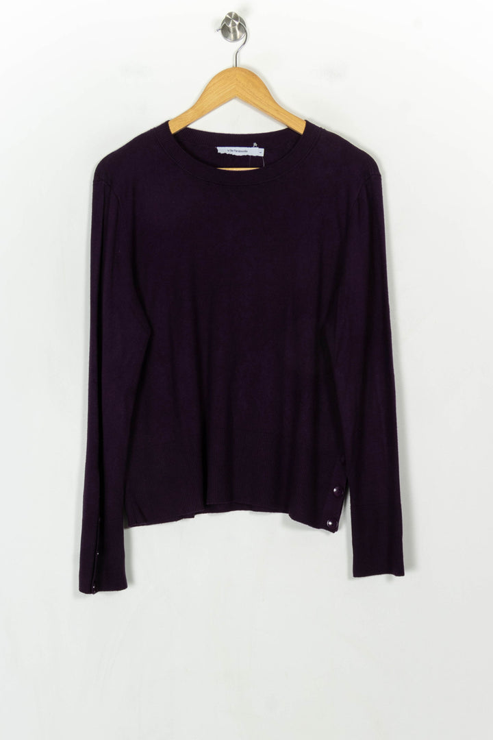Pull Violet - Taille L/40 de la marque La Fée Maraboutée | PARAD122754 - Vendu par Paradigme - Image 2