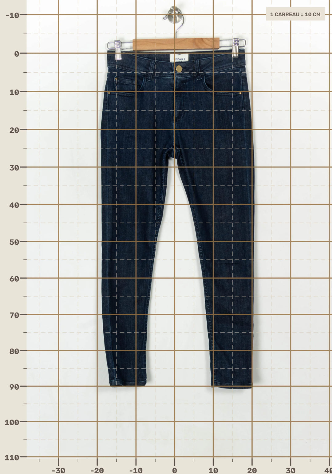 Jean Bleu - Taille S/36 de la marque Sézane | PARAD122763 - Vendu par Paradigme - Image 4