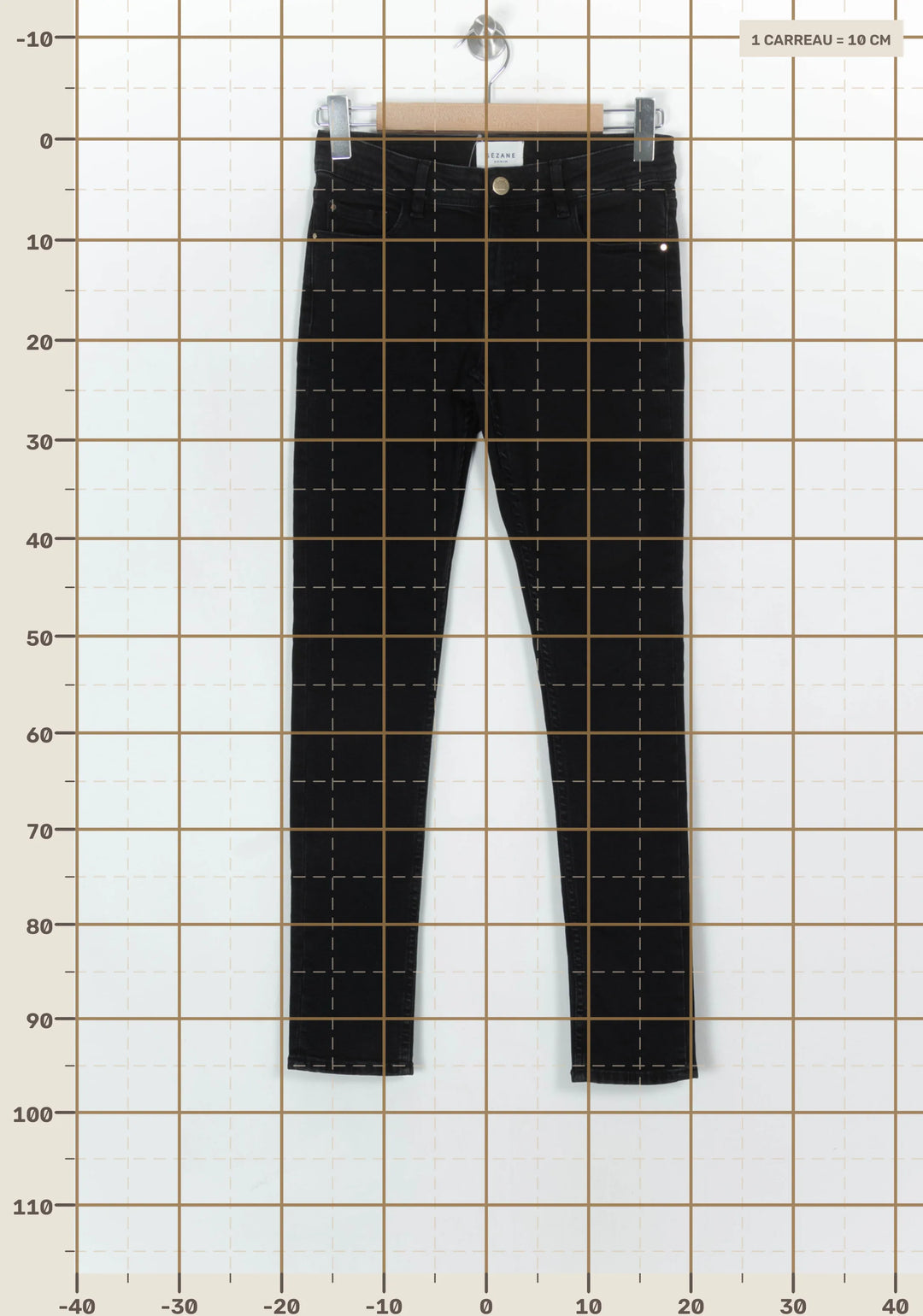 Jean Skinny Noir - Taille S/36 de la marque Sézane | PARAD122764 - Vendu par Paradigme - Image 4
