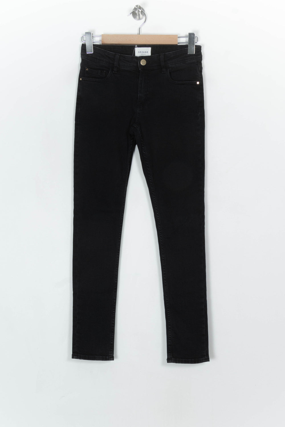 Jean Skinny Noir - Taille S/36 de la marque Sézane | PARAD122764 - Vendu par Paradigme - Image 2