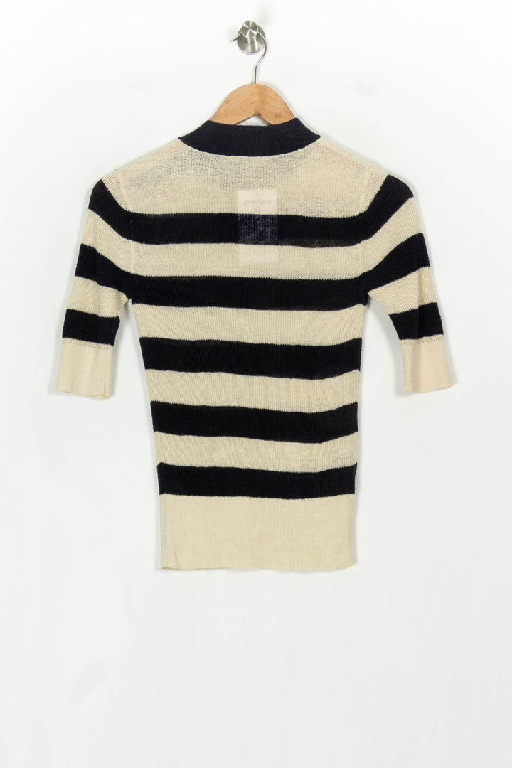 Pull Rayé Noir et Beige - Taille XS/34 de la marque Comptoir des Cotonniers | PARAD122765 - Vendu par Paradigme - Image 5