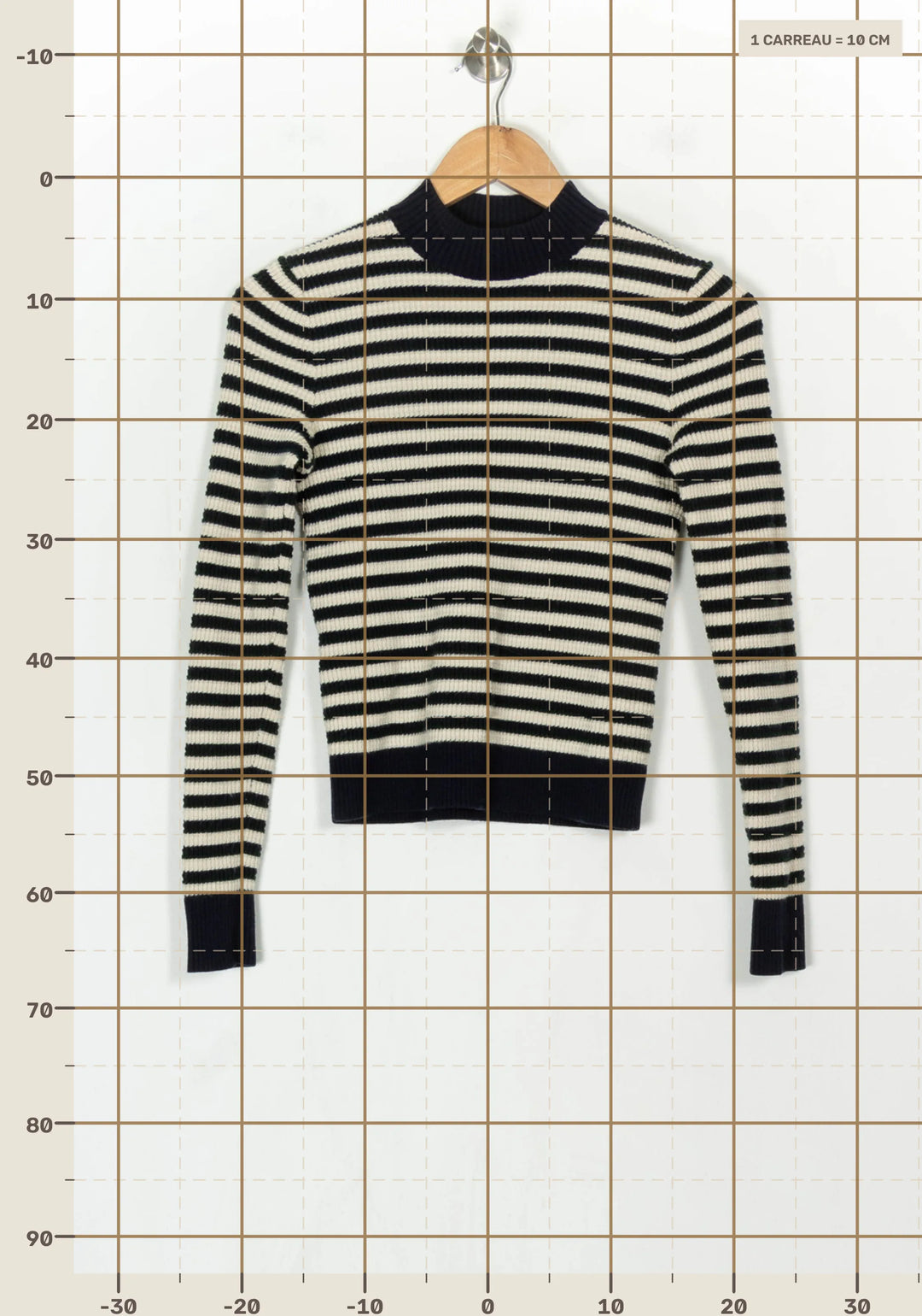 Pull Rayé Noir et Blanc - Taille XS/34 de la marque Comptoir des Cotonniers | PARAD122769 - Vendu par Paradigme - Image 4