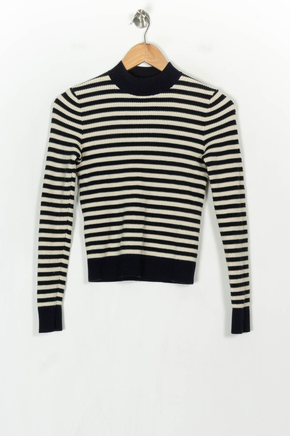 Pull Rayé Noir et Blanc - Taille XS/34 de la marque Comptoir des Cotonniers | PARAD122769 - Vendu par Paradigme - Image 2