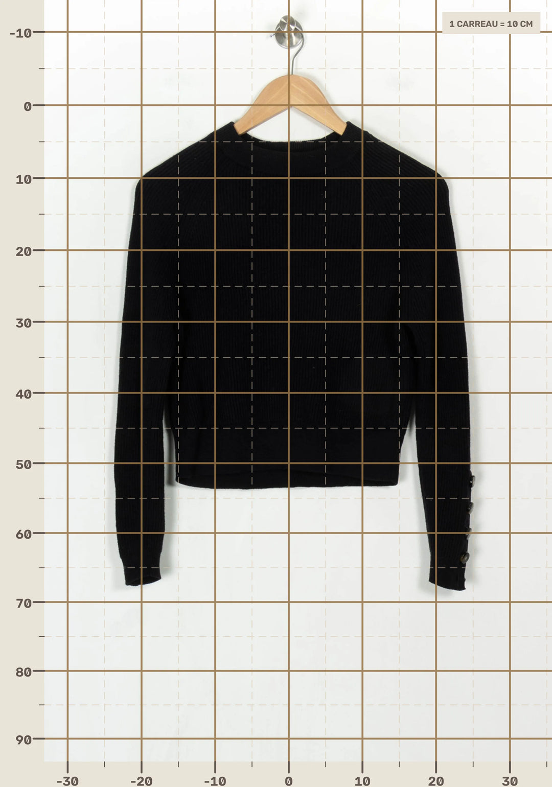 Pull Noir - Taille XS/34 de la marque Sézane | PARAD122774 - Vendu par Paradigme - Image 4