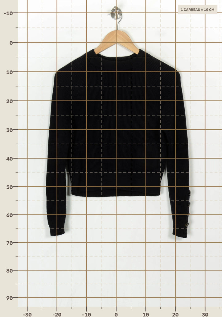 Pull Noir - Taille XS/34 de la marque Sézane | PARAD122774 - Vendu par Paradigme - Image 4