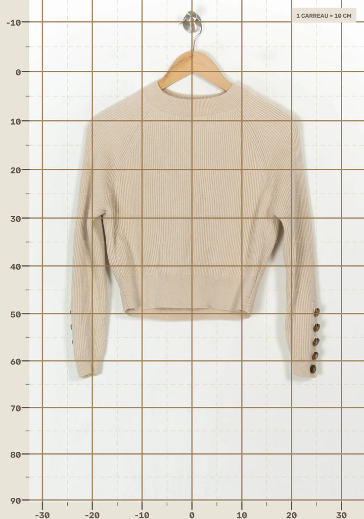 Pull Beige - Taille XS/34 de la marque Sézane | PARAD122778 - Vendu par Paradigme - Image 4
