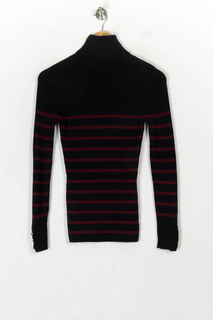 Pull Col Roulé Noir et Bordeaux - Taille S/36 de la marque Vanessa Bruno | PARAD122779 - Vendu par Paradigme - Image 5