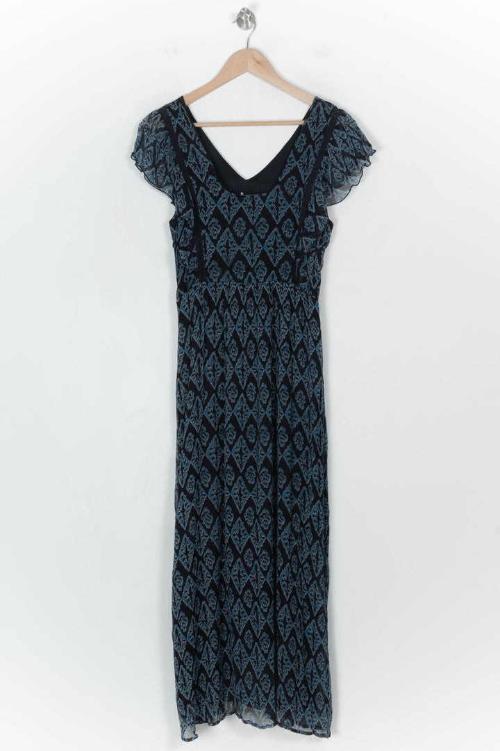Robe Longue Bleue et Noire - Taille M/38 de la marque La Fée Maraboutée | PARAD122780 - Vendu par Paradigme - Image 5
