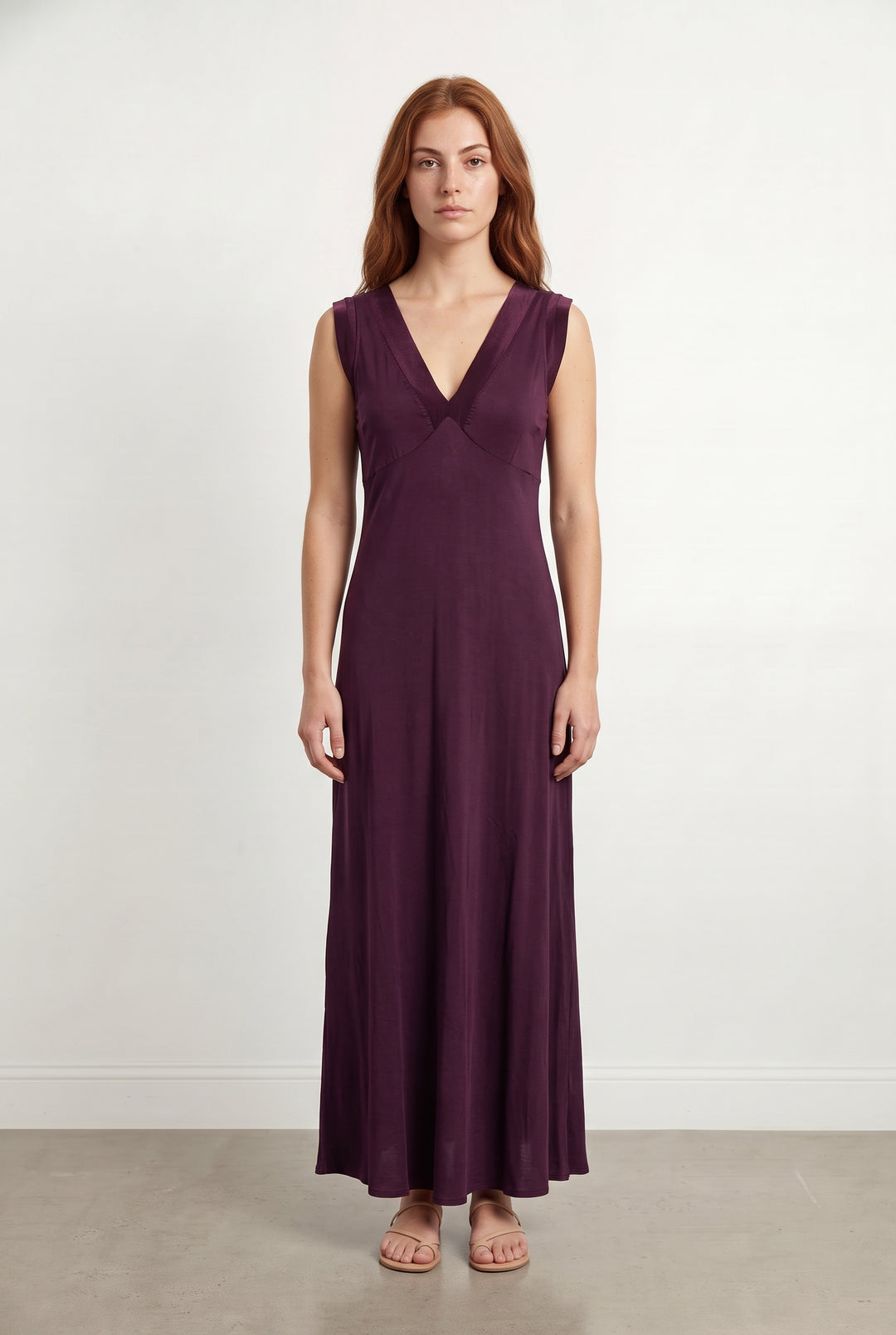 Robe Longue Violette - Taille M/38 de la marque La Fée Maraboutée | PARAD122785 - Vendu par Paradigme - Image 1