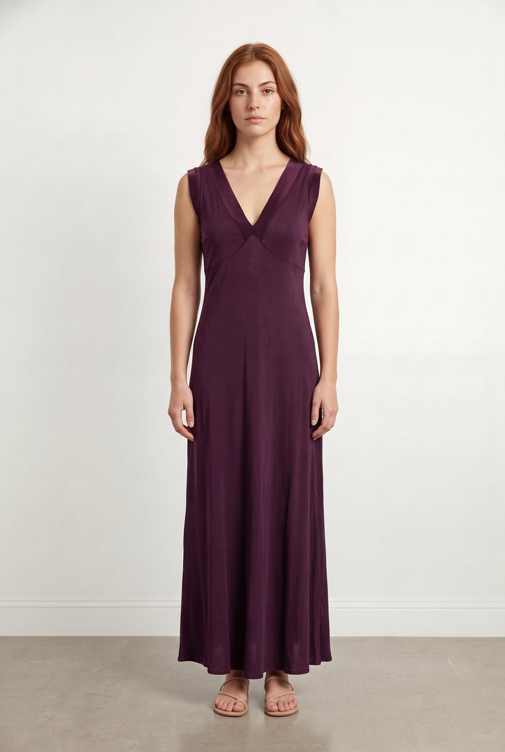 Robe Longue Violette - Taille M/38 de la marque La Fée Maraboutée | PARAD122785 - Vendu par Paradigme - Image 1