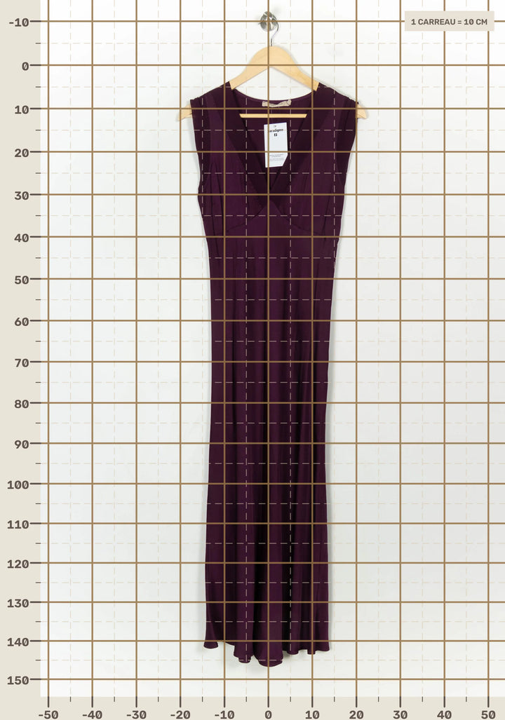 Robe Longue Violette - Taille M/38 de la marque La Fée Maraboutée | PARAD122785 - Vendu par Paradigme - Image 4