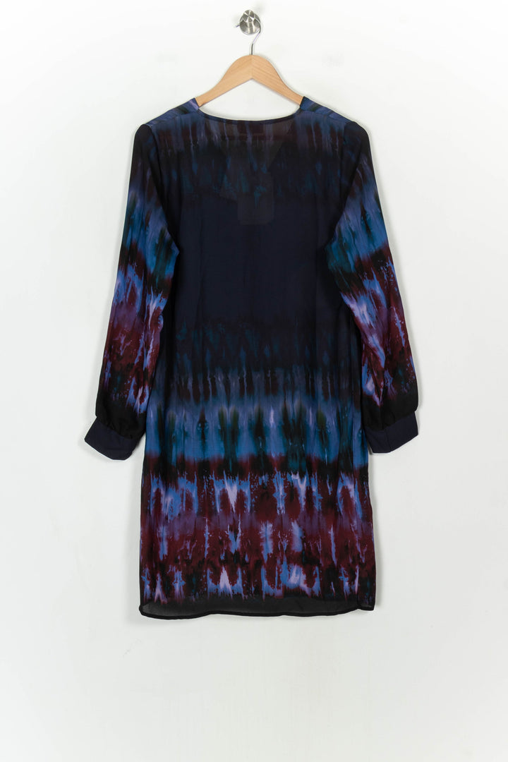 Robe Bleu et Bordeaux - Taille M/38 de la marque La Fée Maraboutée | PARAD122790 - Vendu par Paradigme - Image 5