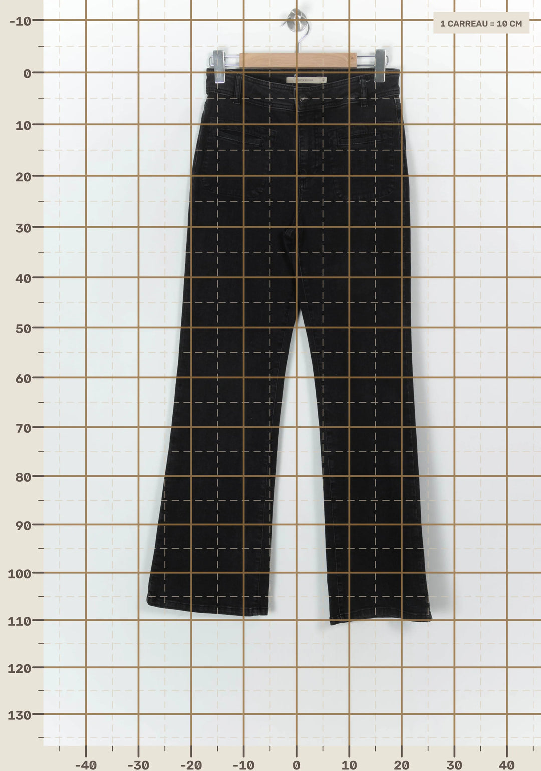 Jean Flare Noir - Taille L/40 de la marque La Fée Maraboutée | PARAD122793 - Vendu par Paradigme - Image 4