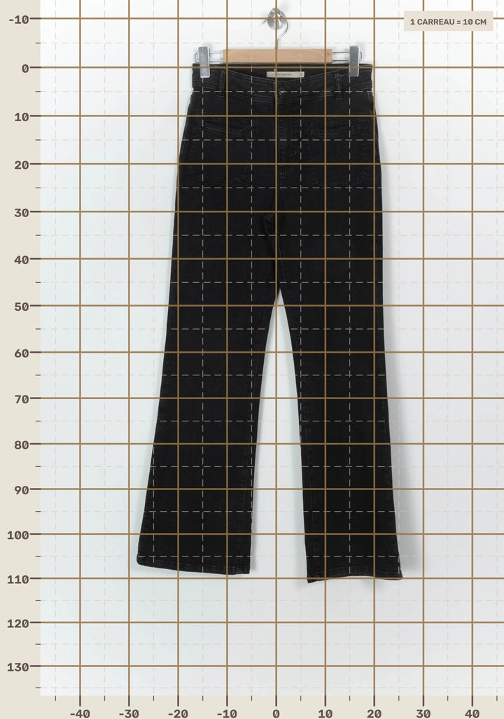 Jean Flare Noir - Taille L/40 de la marque La Fée Maraboutée | PARAD122793 - Vendu par Paradigme - Image 4