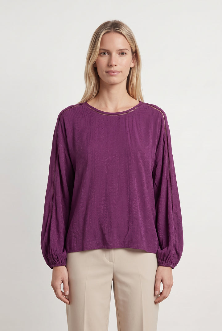 Blouse Violette - Taille S/36 de la marque La Fée Maraboutée | PARAD122794 - Vendu par Paradigme - Image 1