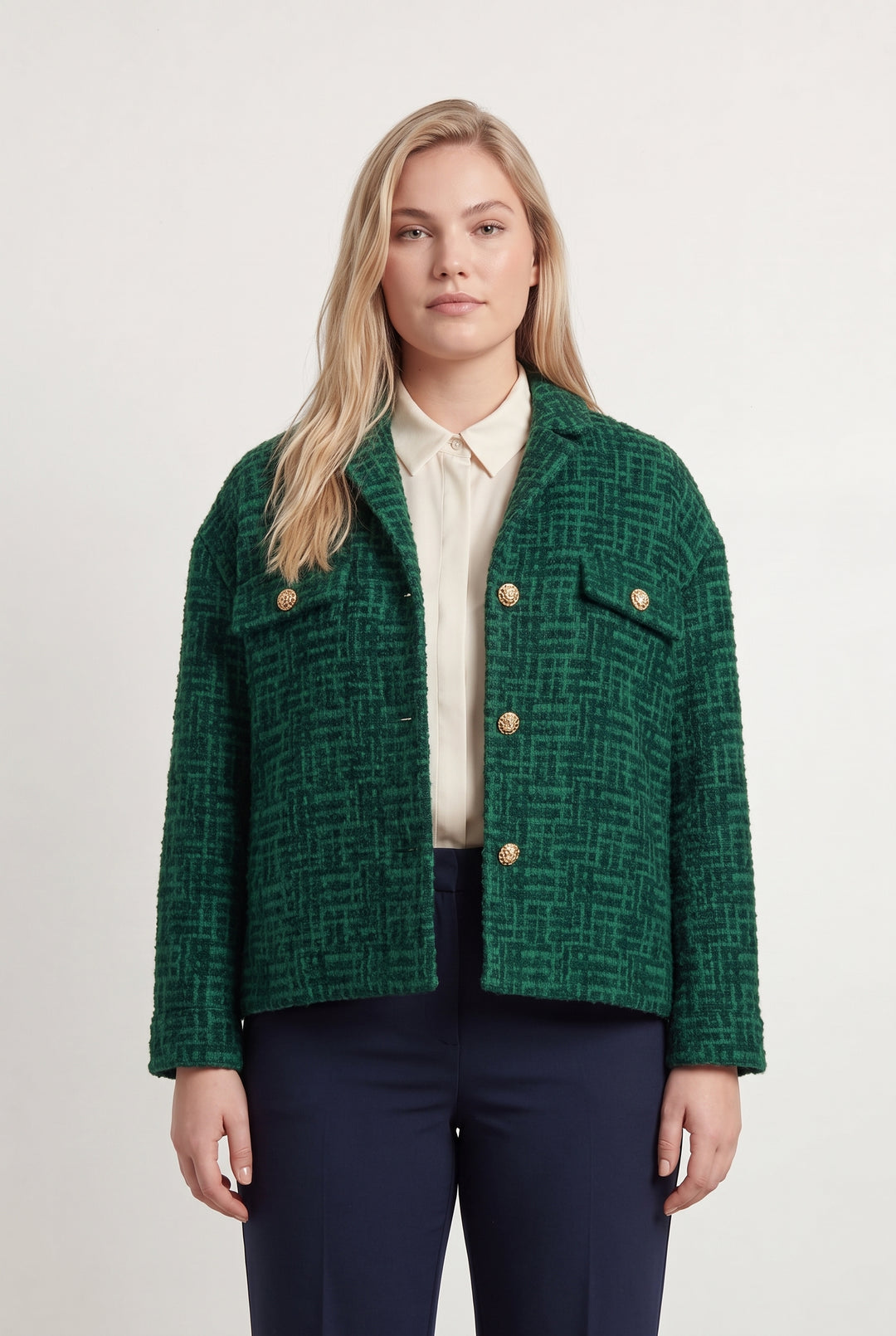 Veste En Tweed Verte - Taille XL/42 de la marque Weill | PARAD122795 - Vendu par Paradigme - Image 1