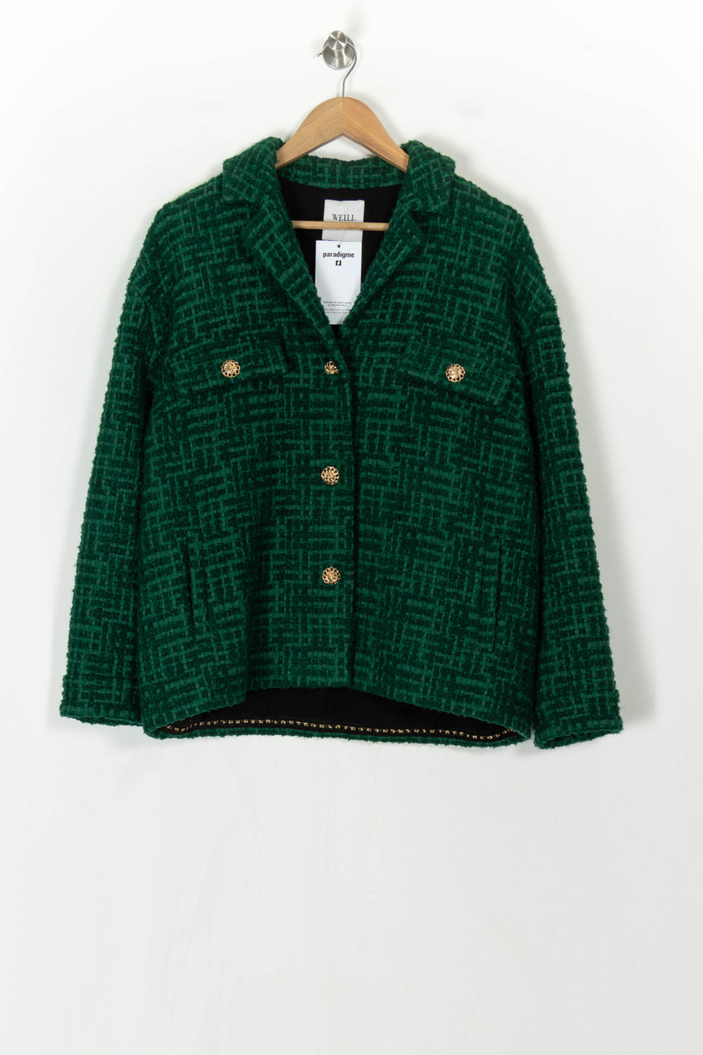 Veste En Tweed Verte - Taille XL/42 de la marque Weill | PARAD122795 - Vendu par Paradigme - Image 2