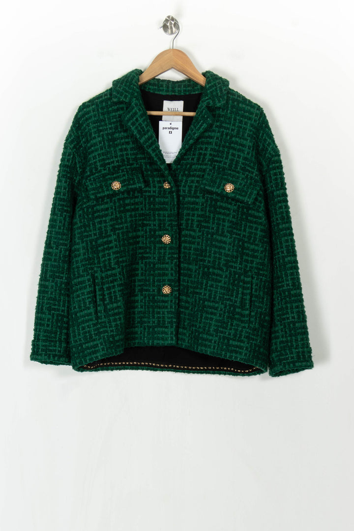 Veste En Tweed Verte - Taille XL/42 de la marque Weill | PARAD122795 - Vendu par Paradigme - Image 2