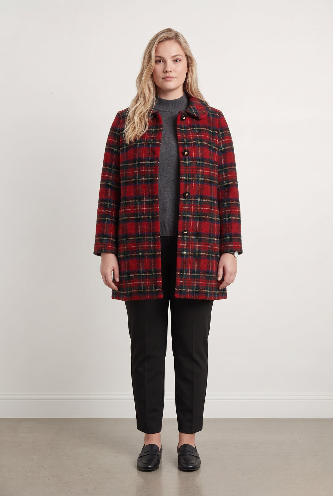 Manteau Long Rouge et Noir - Taille XXXL/46 de la marque Weill | PARAD122796 - Vendu par Paradigme - Image 1