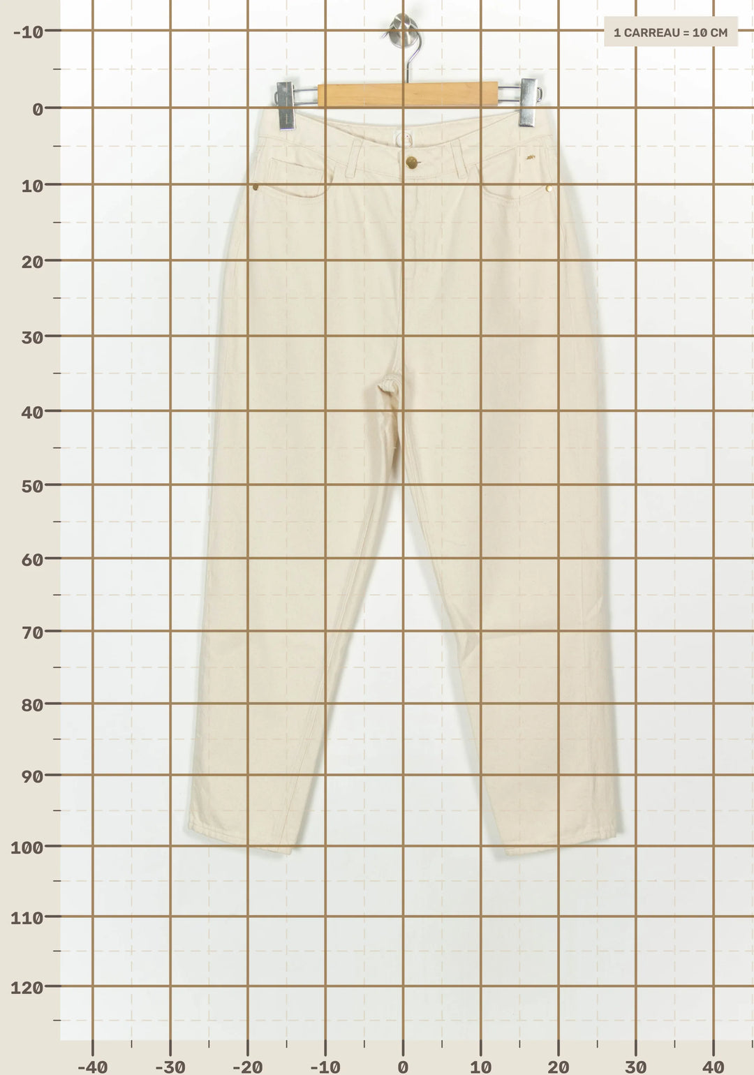 Jean Beige - Taille L/40 de la marque Des petits hauts | PARAD122797 - Vendu par Paradigme - Image 4