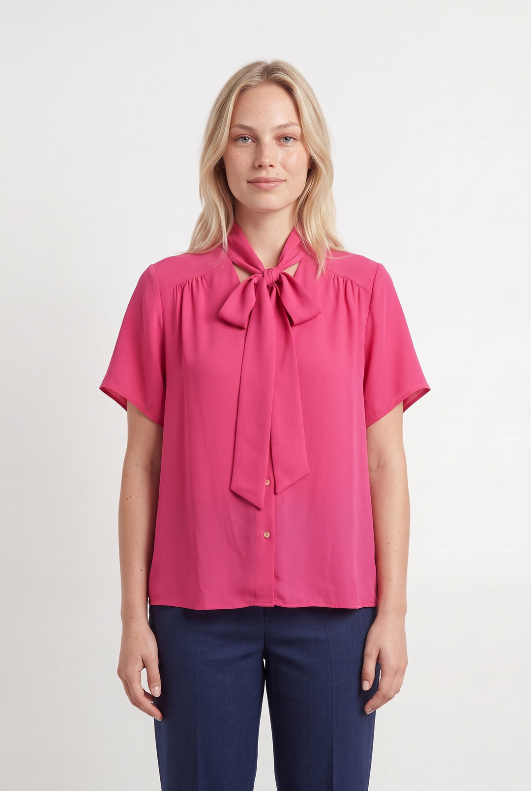 Blouse Lavallière Rose - Taille L/40 de la marque Weill | PARAD122799 - Vendu par Paradigme - Image 1