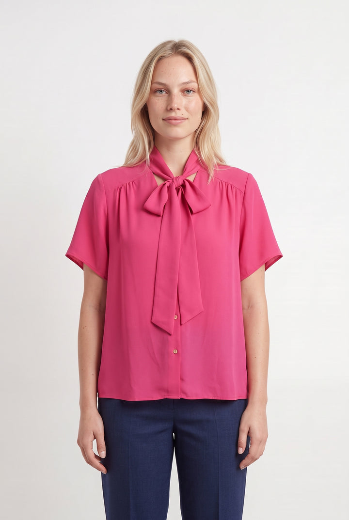 Blouse Lavallière Rose - Taille L/40 de la marque Weill | PARAD122799 - Vendu par Paradigme - Image 1