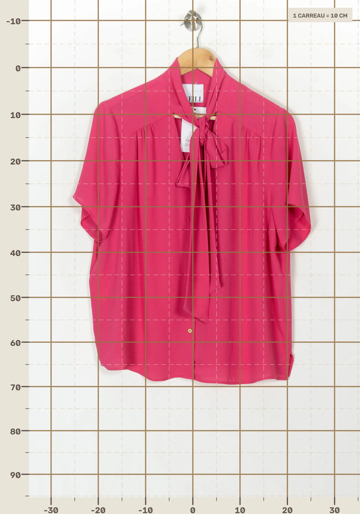 Blouse Lavallière Rose - Taille L/40 de la marque Weill | PARAD122799 - Vendu par Paradigme - Image 4