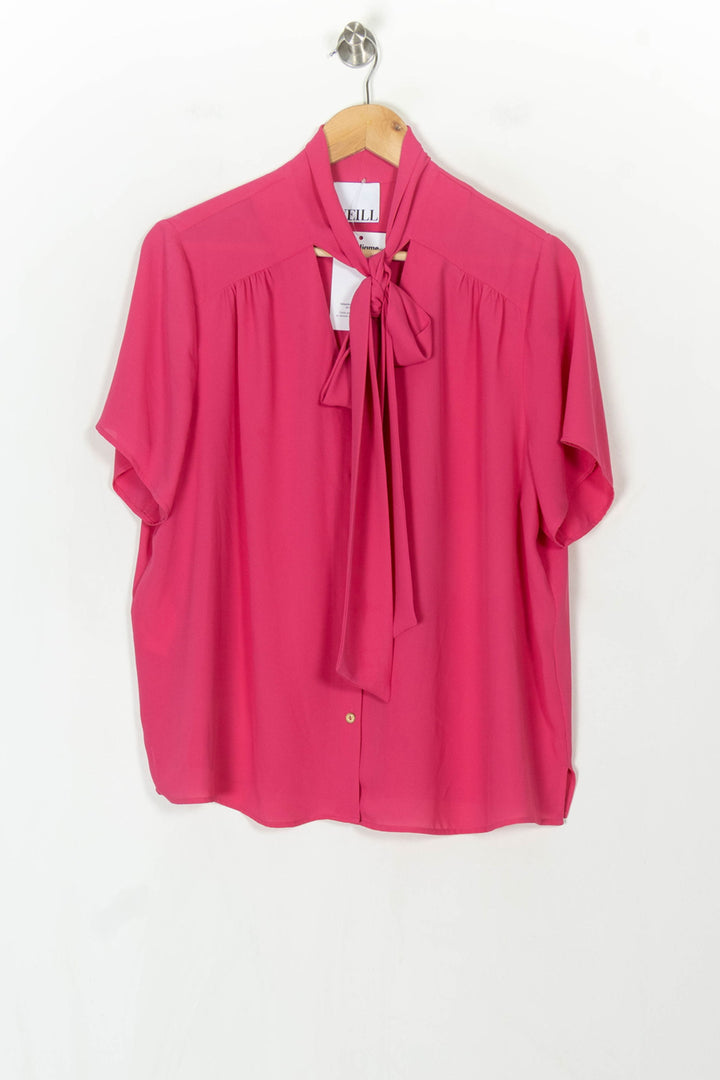 Blouse Lavallière Rose - Taille L/40 de la marque Weill | PARAD122799 - Vendu par Paradigme - Image 2