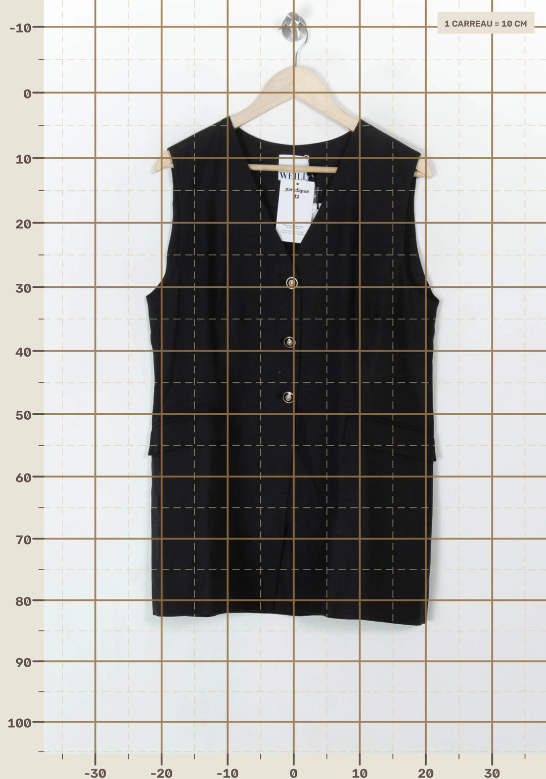 Gilet Long Noir - Taille L/40 de la marque Weill | PARAD122800 - Vendu par Paradigme - Image 4