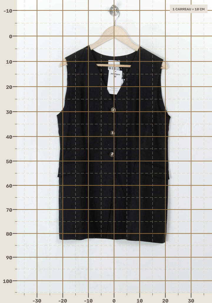 Gilet Long Noir - Taille L/40 de la marque Weill | PARAD122800 - Vendu par Paradigme - Image 4