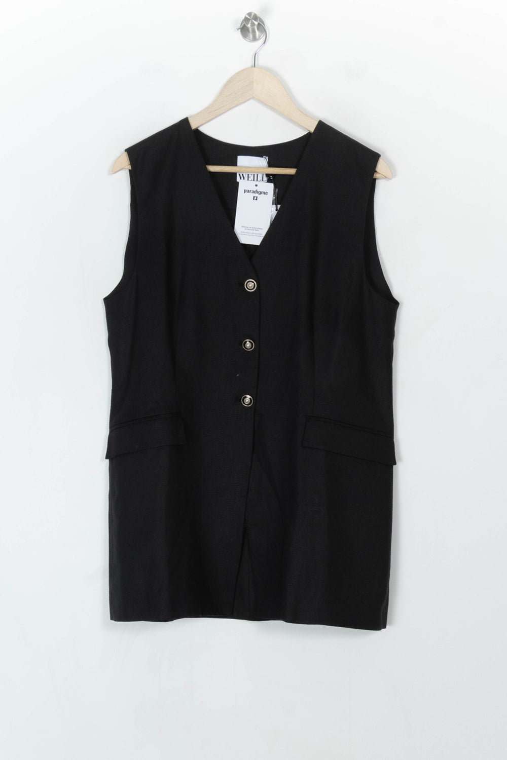 Gilet Long Noir - Taille L/40 de la marque Weill | PARAD122800 - Vendu par Paradigme - Image 2