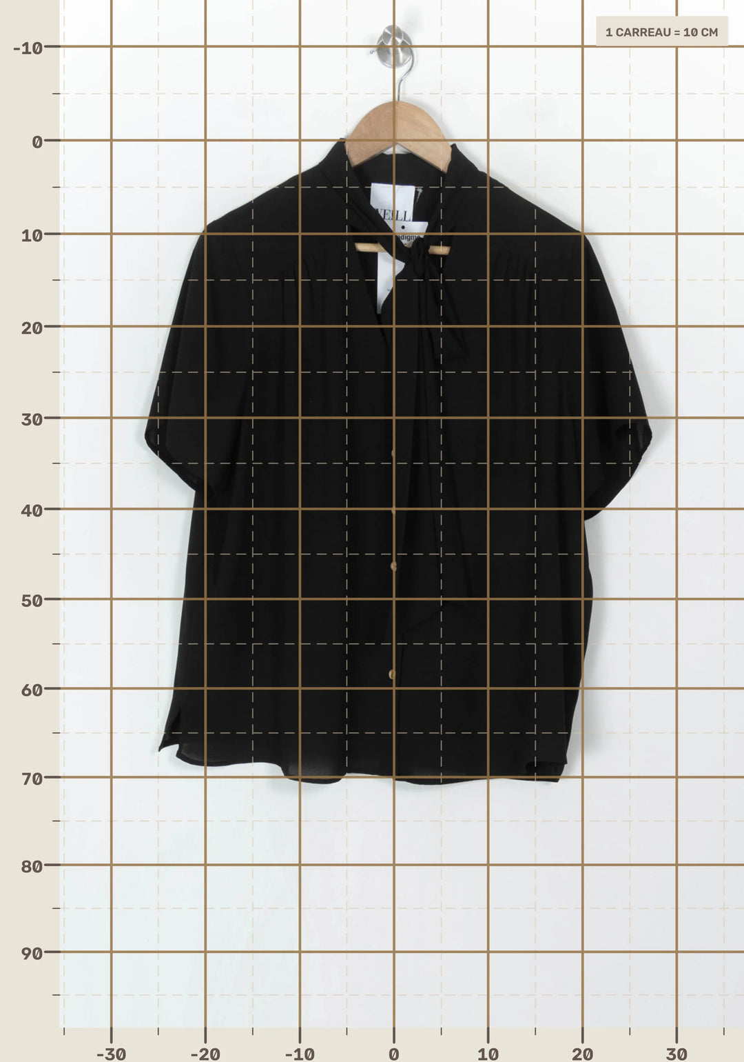 Blouse Lavallière Noire - Taille L/40 de la marque Weill | PARAD122801 - Vendu par Paradigme - Image 4