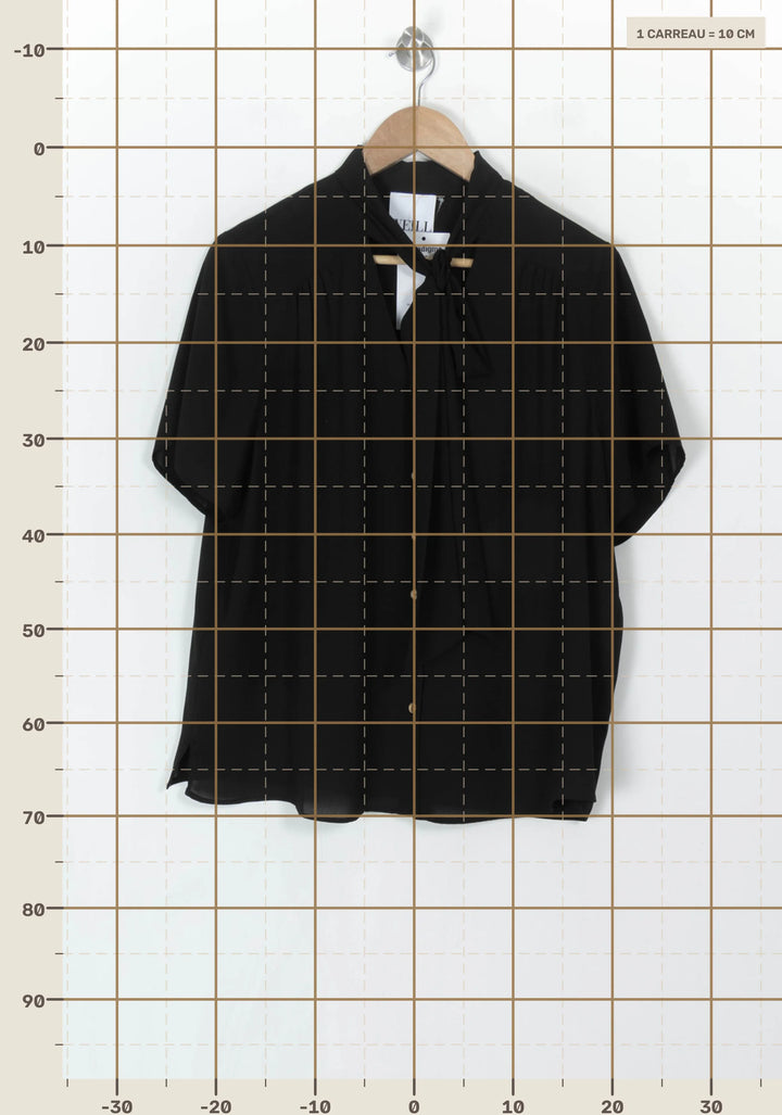 Blouse Lavallière Noire - Taille L/40 de la marque Weill | PARAD122801 - Vendu par Paradigme - Image 4
