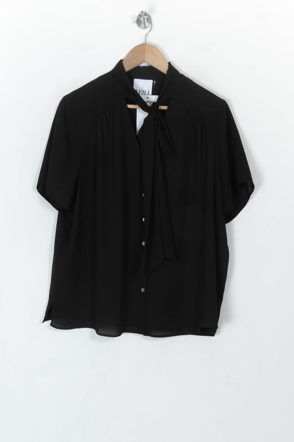 Blouse Lavallière Noire - Taille L/40 de la marque Weill | PARAD122801 - Vendu par Paradigme - Image 2