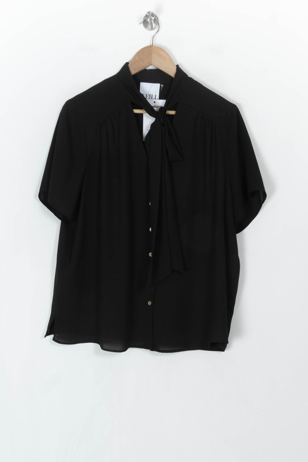 Blouse Lavallière Noire - Taille L/40 de la marque Weill | PARAD122801 - Vendu par Paradigme - Image 2