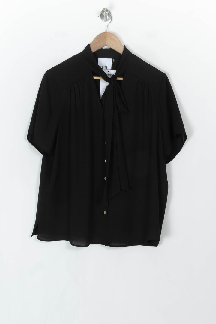 Blouse Lavallière Noire - Taille L/40 de la marque Weill | PARAD122801 - Vendu par Paradigme - Image 2