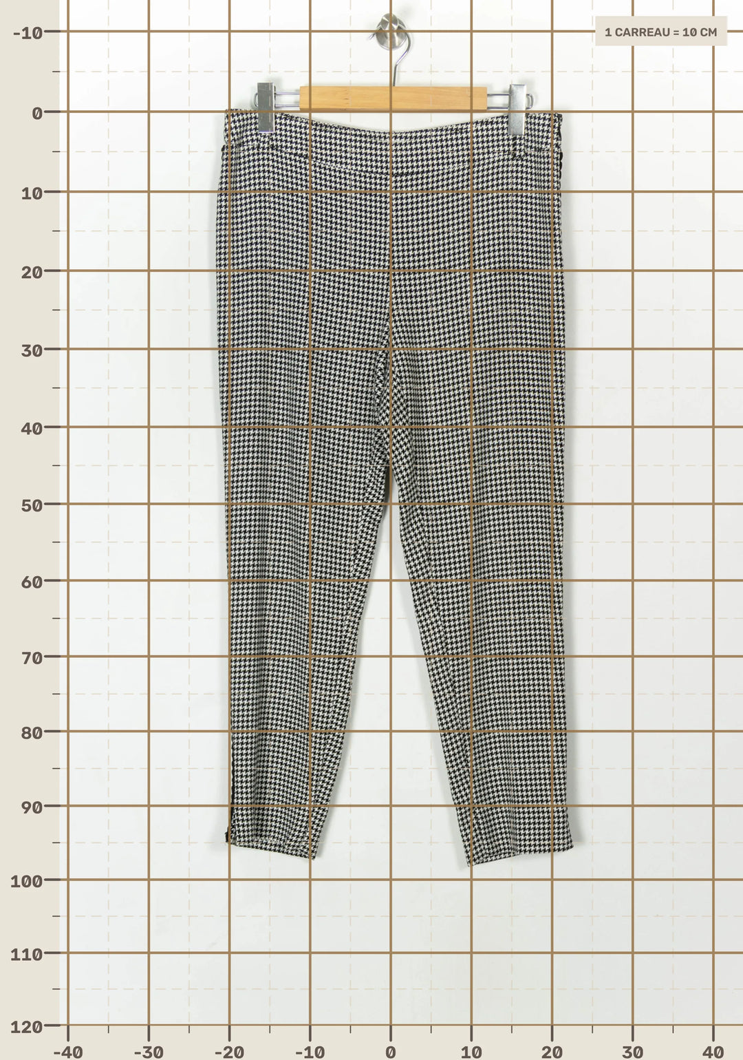 Pantalon Pied-de-poule Gris et Noir - Taille XXL/44 de la marque Weill | PARAD122803 - Vendu par Paradigme - Image 4