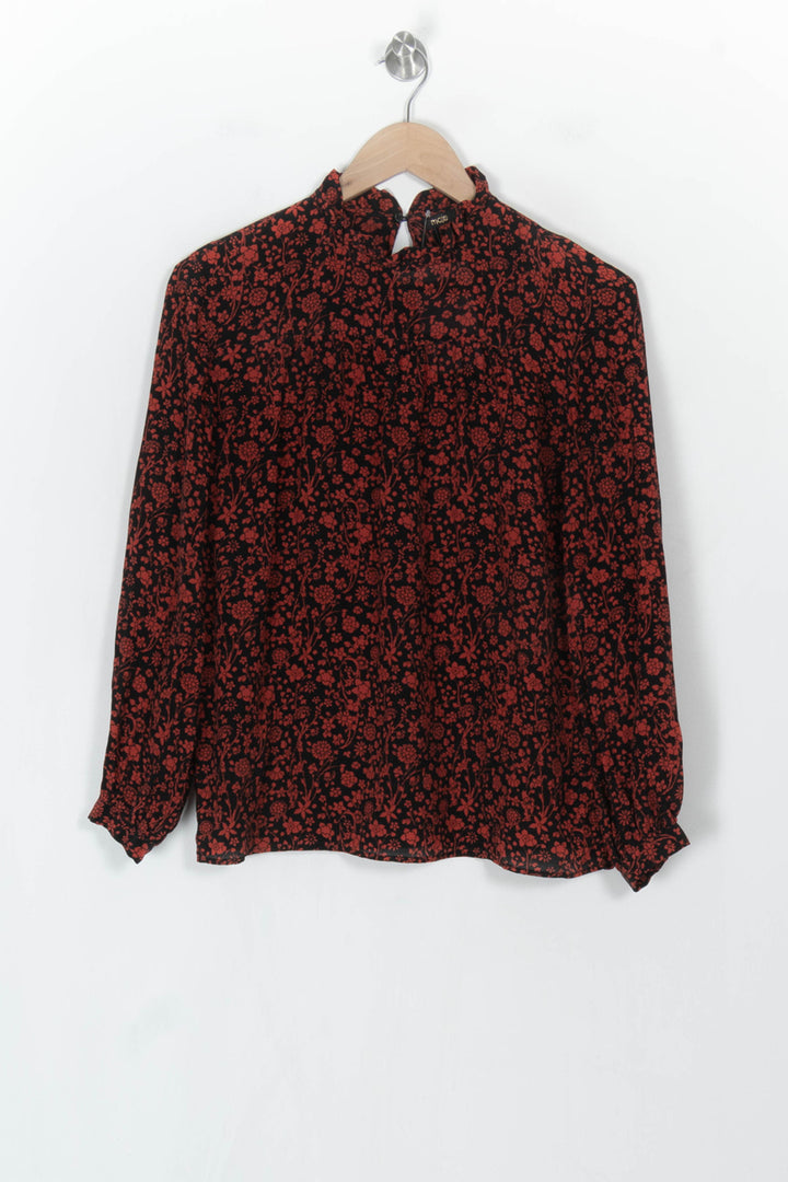 Blouse Rouge et Noire - Taille L/40 de la marque Maje | PARAD122804 - Vendu par Paradigme - Image 2