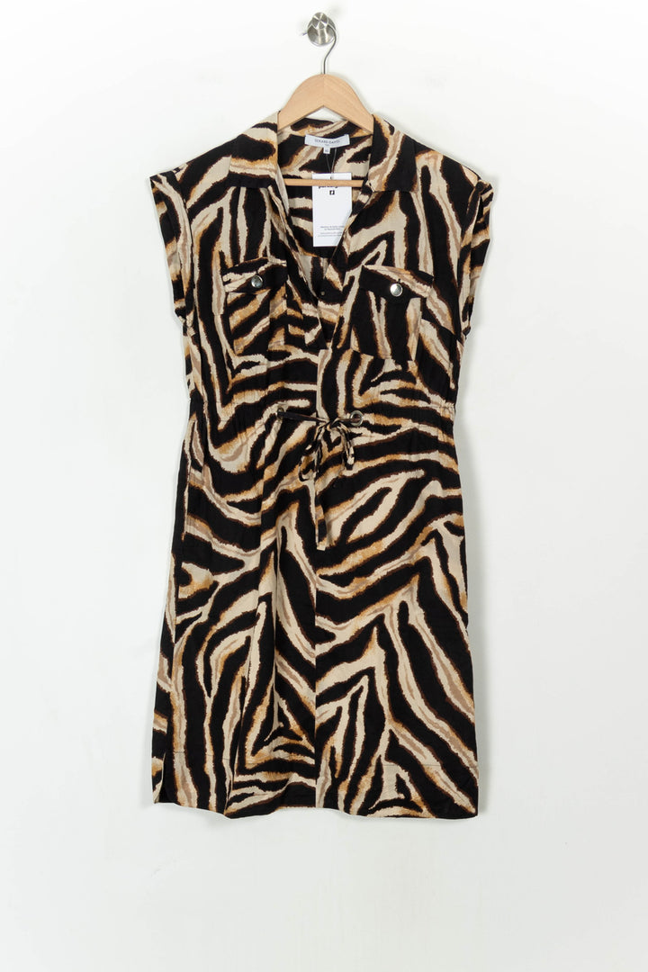 Robe courte Noir et Beige - Taille L/40 de la marque Gerard Darel | PARAD122806 - Vendu par Paradigme - Image 2