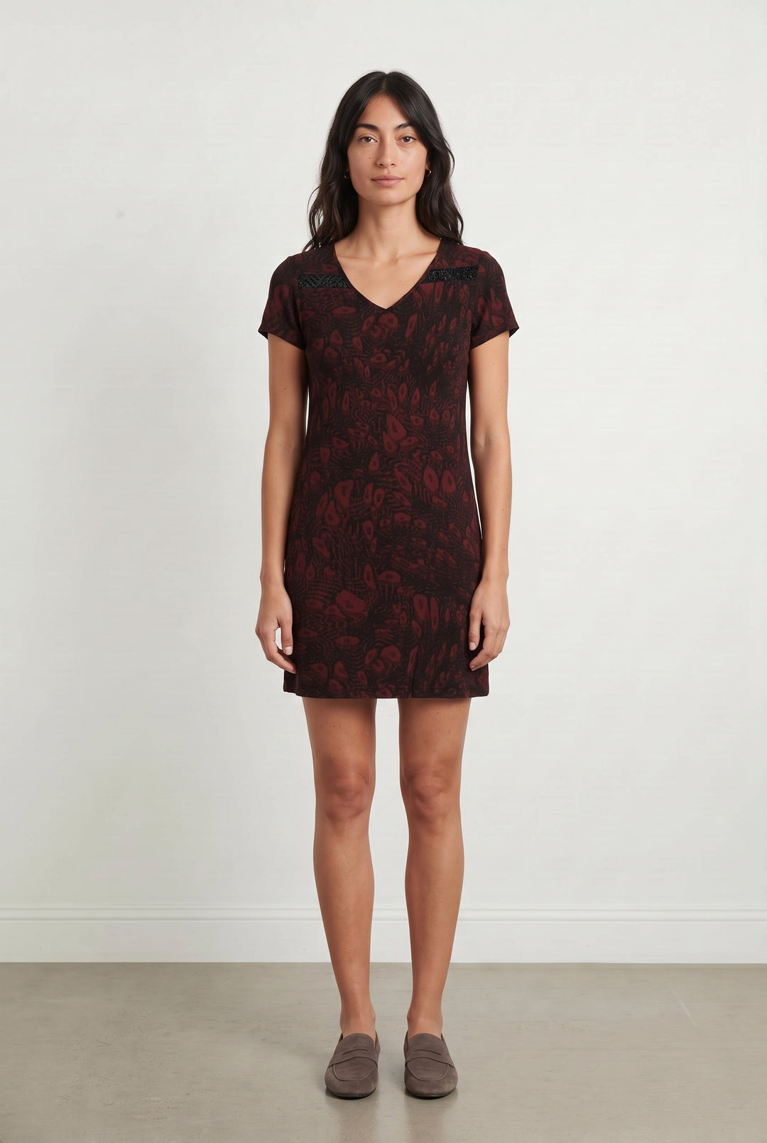 Robe Courte Bordeaux - Taille S/36 de la marque One Step | PARAD122808 - Vendu par Paradigme - Image 1