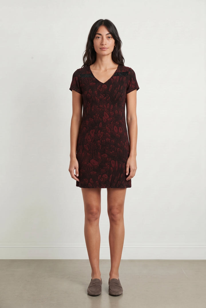 Robe Courte Bordeaux - Taille S/36 de la marque One Step | PARAD122808 - Vendu par Paradigme - Image 1
