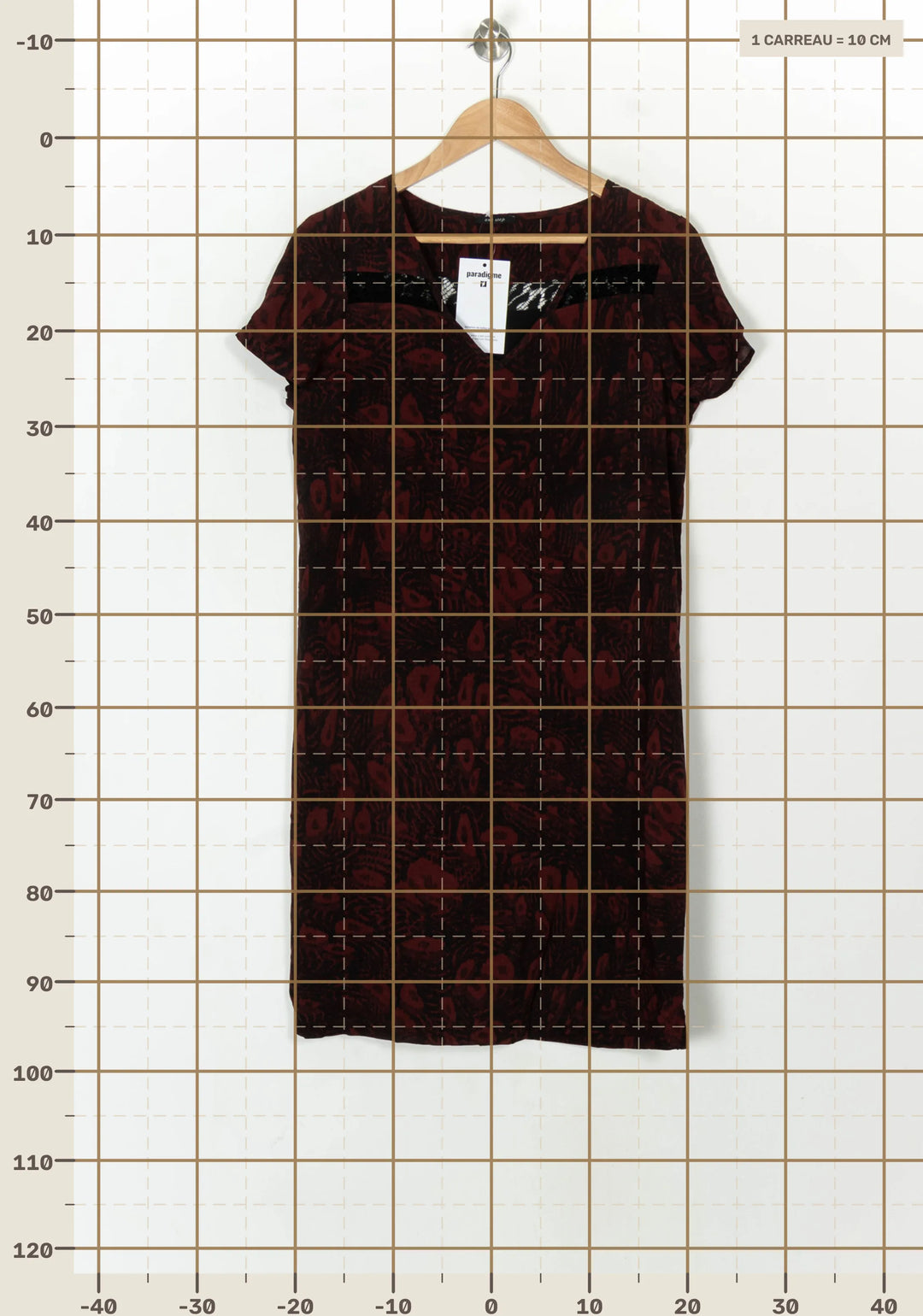 Robe Courte Bordeaux - Taille S/36 de la marque One Step | PARAD122808 - Vendu par Paradigme - Image 4