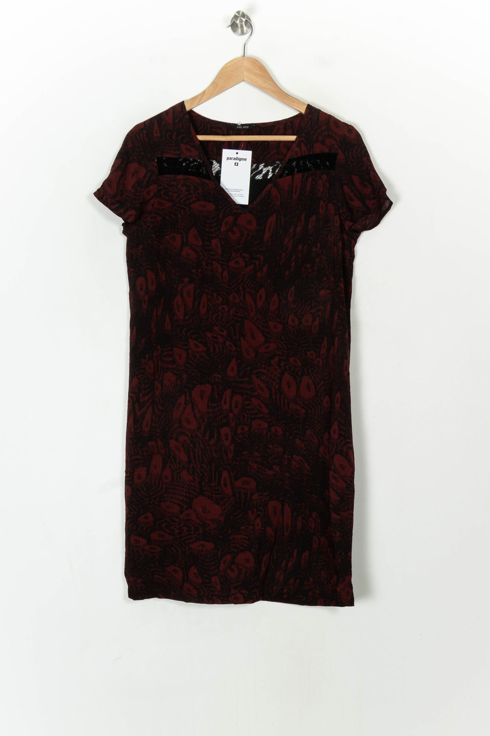 Robe Courte Bordeaux - Taille S/36 de la marque One Step | PARAD122808 - Vendu par Paradigme - Image 2