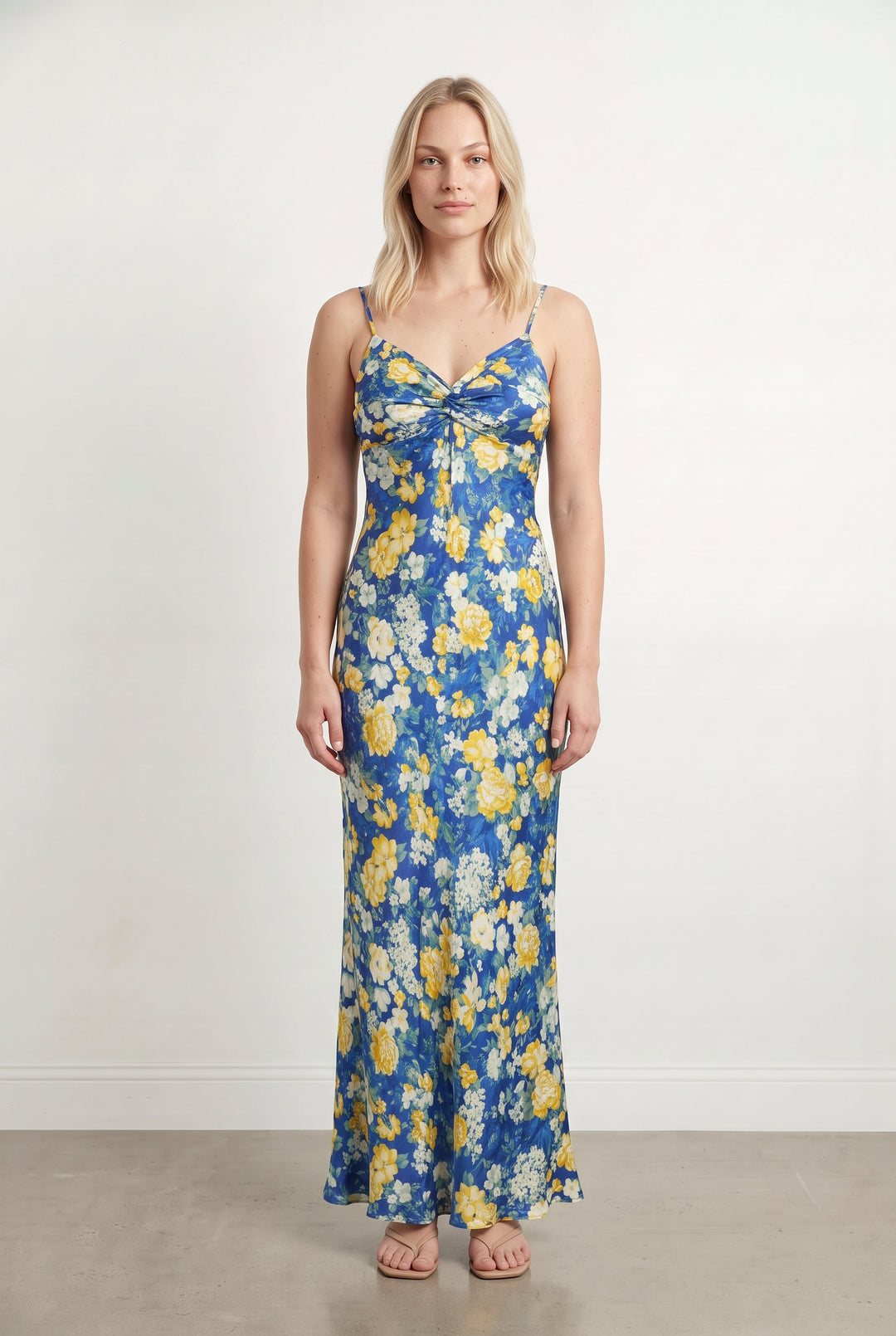 Robe Longue Bleu et Jaune - Taille L/40 de la marque Claudie Pierlot | PARAD122809 - Vendu par Paradigme - Image 1