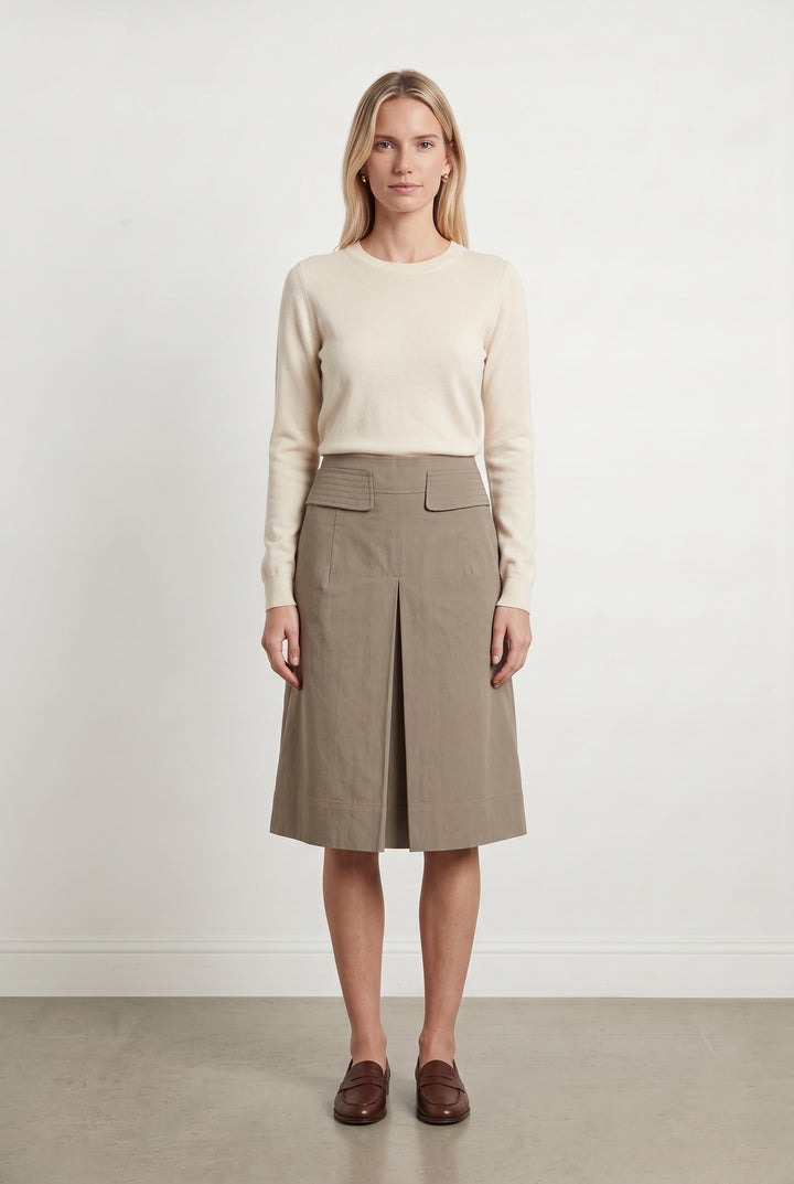 Jupe Midi Beige - Taille S/36 de la marque Comptoir des Cotonniers | PARAD122810 - Vendu par Paradigme - Image 1