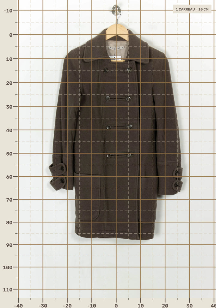 Caban Marron - Taille S/36 de la marque Kookai | PARAD122813 - Vendu par Paradigme - Image 4