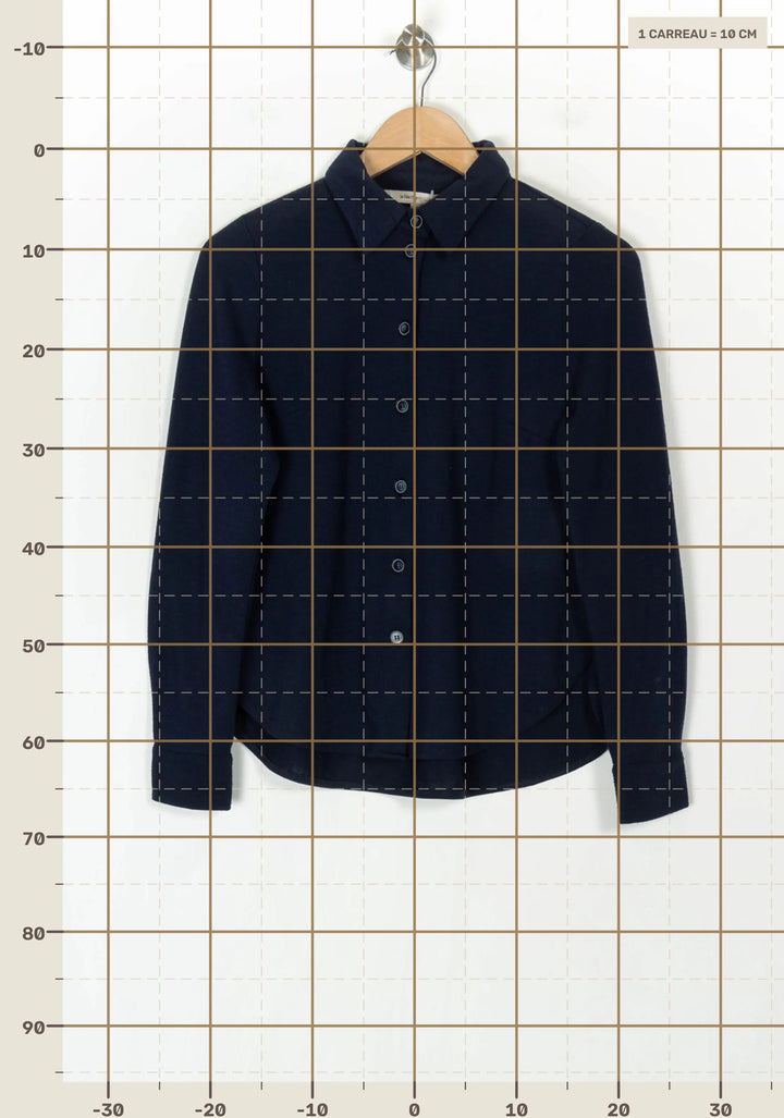 Chemisier Bleu Marine - Taille XS/34 de la marque La Fée Maraboutée | PARAD122814 - Vendu par Paradigme - Image 4