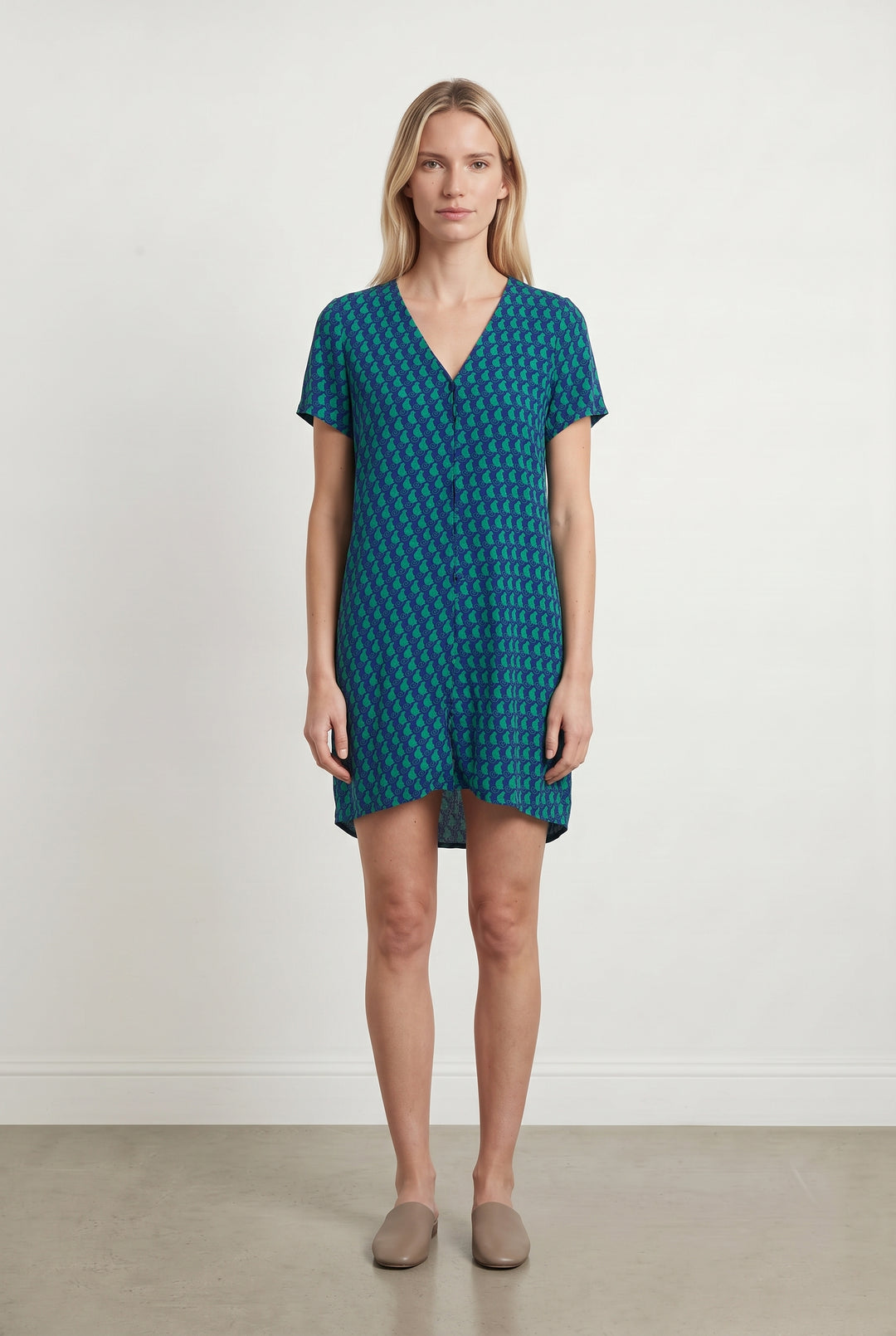 Robe Courte Bleue et Verte - Taille S/36 de la marque Karl Marc John | PARAD122815 - Vendu par Paradigme - Image 1